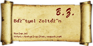 Bátyel Zoltán névjegykártya